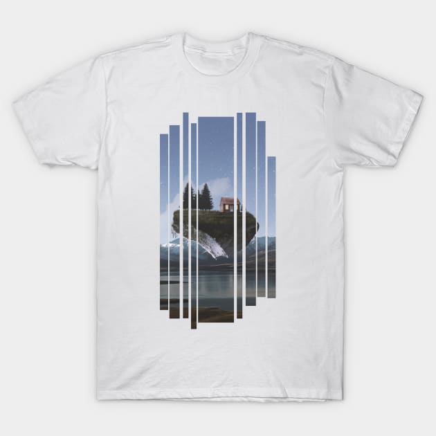 Floating island in the sky T-Shirt by SaturnPrints